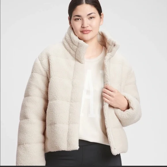 GAP Jackets Coats Women Gap Sherpa Jacket Cream Color Nwt